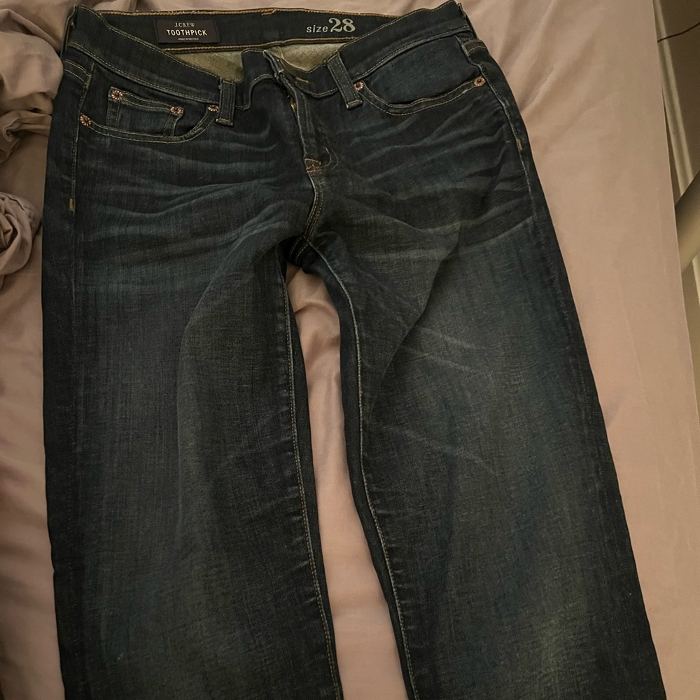 J crew size 28 toothpick jeans